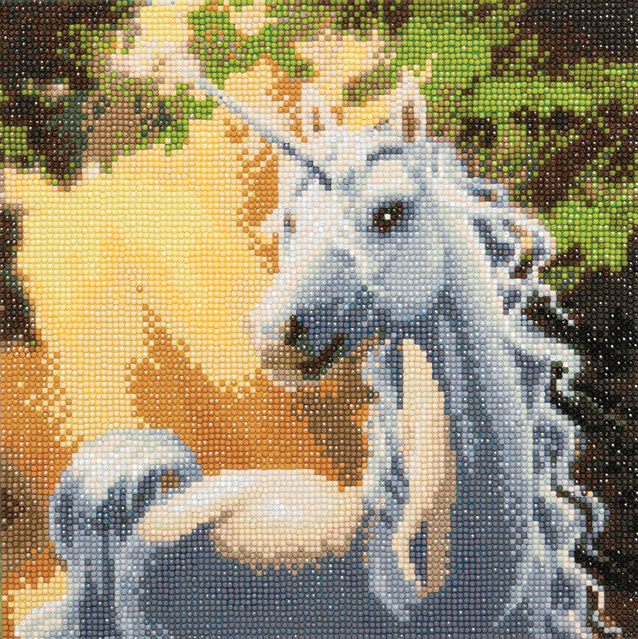 Boîte du bricolage Crystal Art - Sunshine Unicorn Framed Kit (30 x 30)