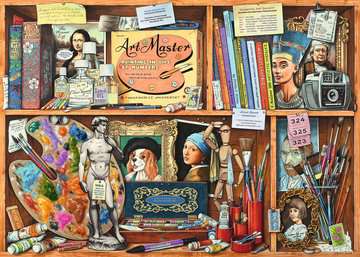 Boîte du casse-tête L'étagère de l'artiste (1000 pièces) - Ravensburger