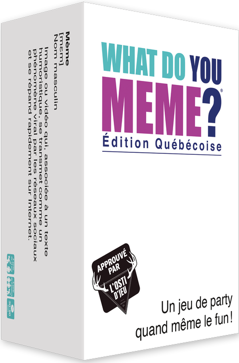 Boîte du jeu What do you meme? Édition Québécoise