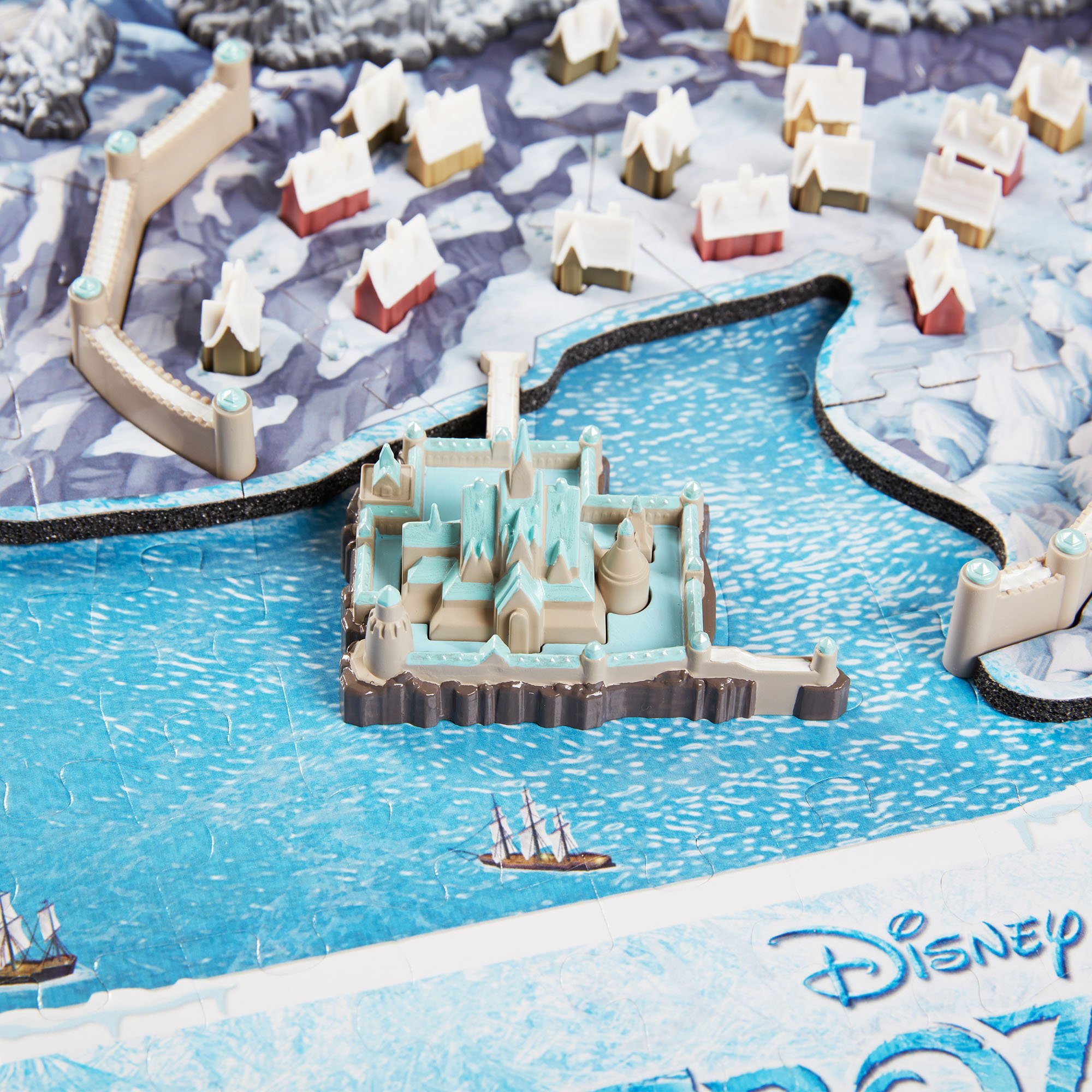Présentation du casse-tête 3D Disney Frozen puzzle of Arendelle (500 pièces) - 4D Brands