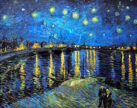 Boîte du casse-tête Van Gogh - Starry night over the Rhône (1000 pièces) - Clementoni