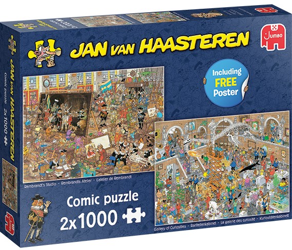 Boîte du casse-tête Jan Van Haasteren - Une visite au musée (2 x 1000 pièces) - Jumbo