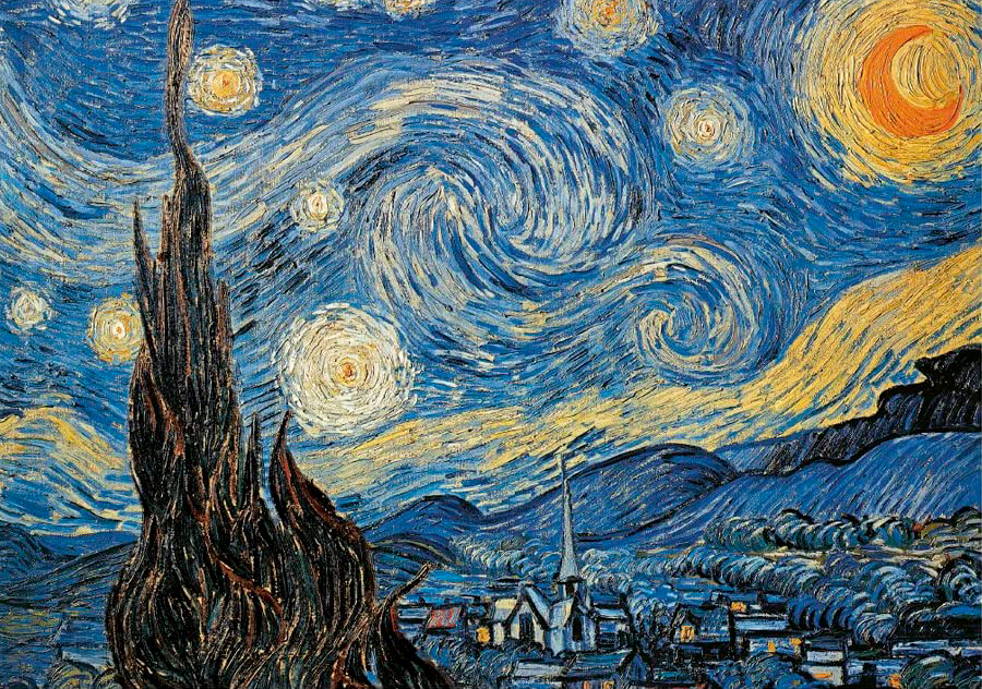Boîte du casse-tête Van Gogh - Nuit Étoilée (1000 pièces) - Piatnik