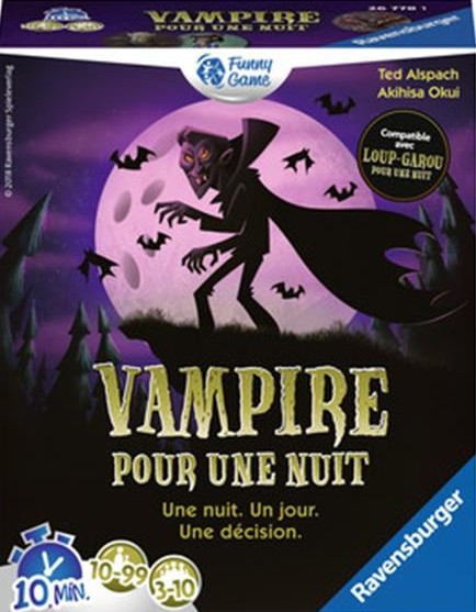 Boîte du jeu Loup-Garou Vampire pour une Nuit