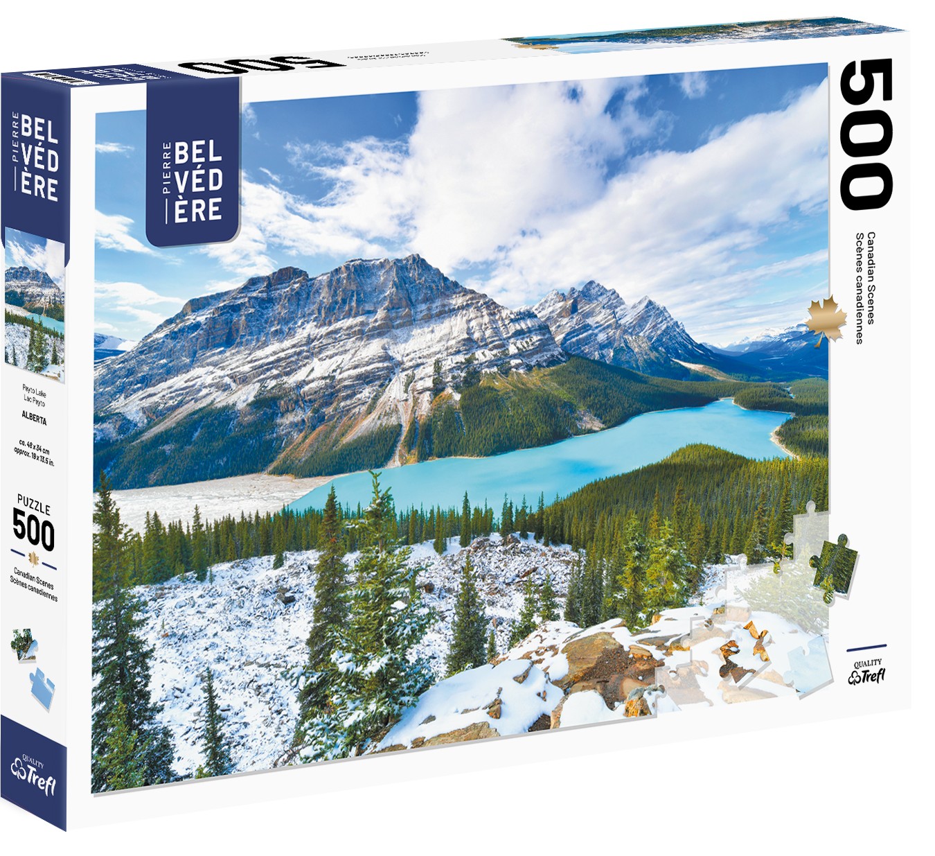 Boîte du casse-tête Alberta Peyto Lake (500 pièces ) - Pierre Belvédère - Trefl