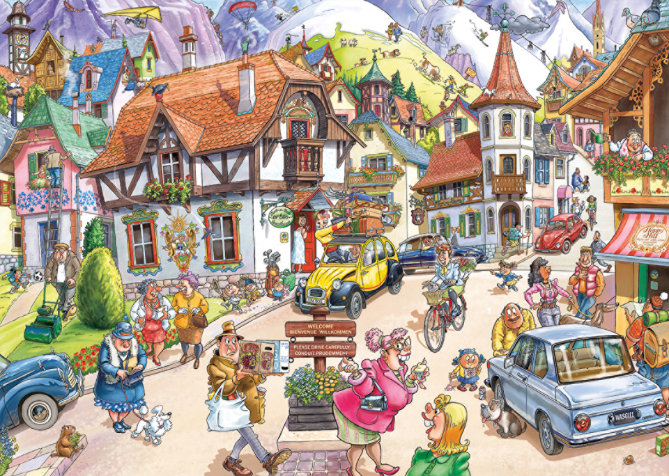 Wasgij Mystery 20 – Paniques à la montagne (1000 pièces) – Jumbo