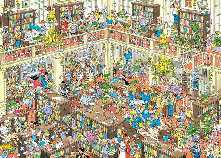 Jan Van Haasteren – La bibliothèque (2000 pièces) – Jumbo