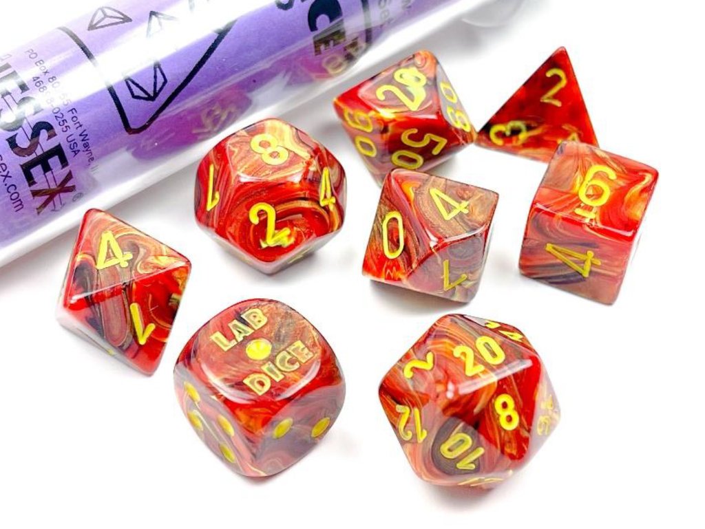 Lab Dice 5 – Vortex Monde Souterrain avec chiffres jaunes (Dés)