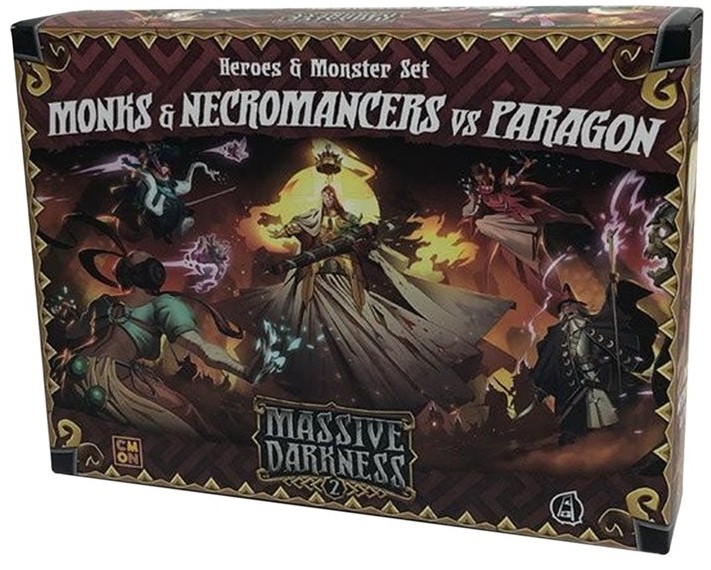 Boîte du jeu Massive Darkness 2 - Moines et Nécromanciens vs le Parangon (ext)