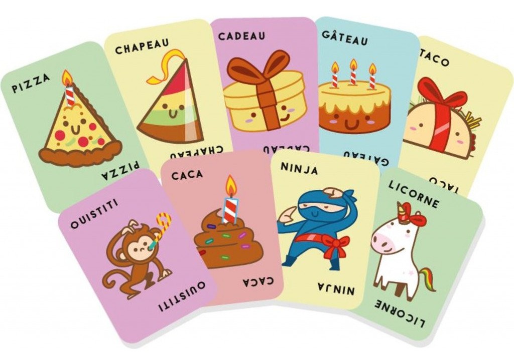 Présentation de jeu Taco Chapeau Gâteau Cadeau Pizza