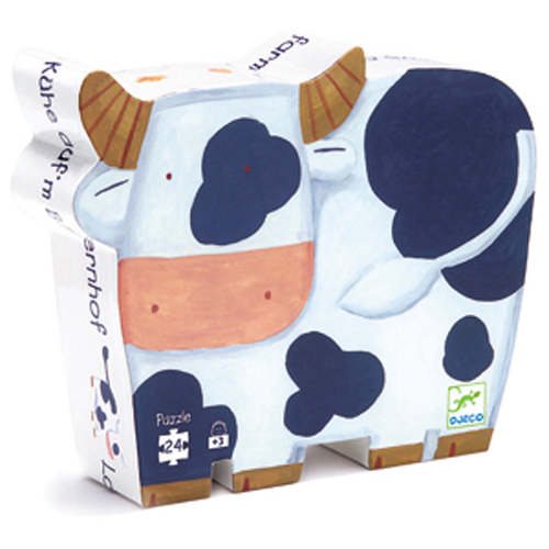 Boîte du casse-tête Silhouette - Vache (24 pièces) - Djeco