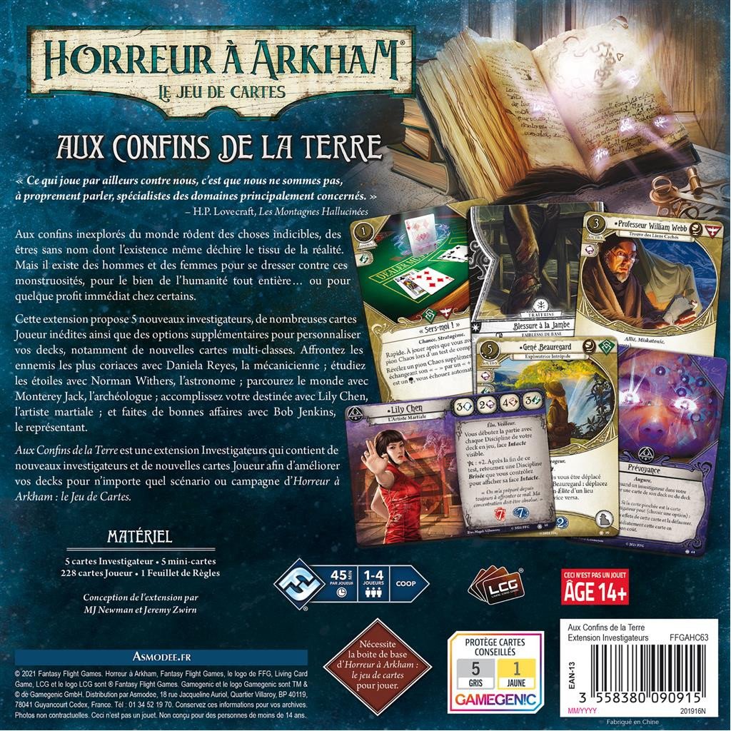 Présentation du jeu Horreur à Arkham JCE: Aux confins de la terre - Extension Campagne