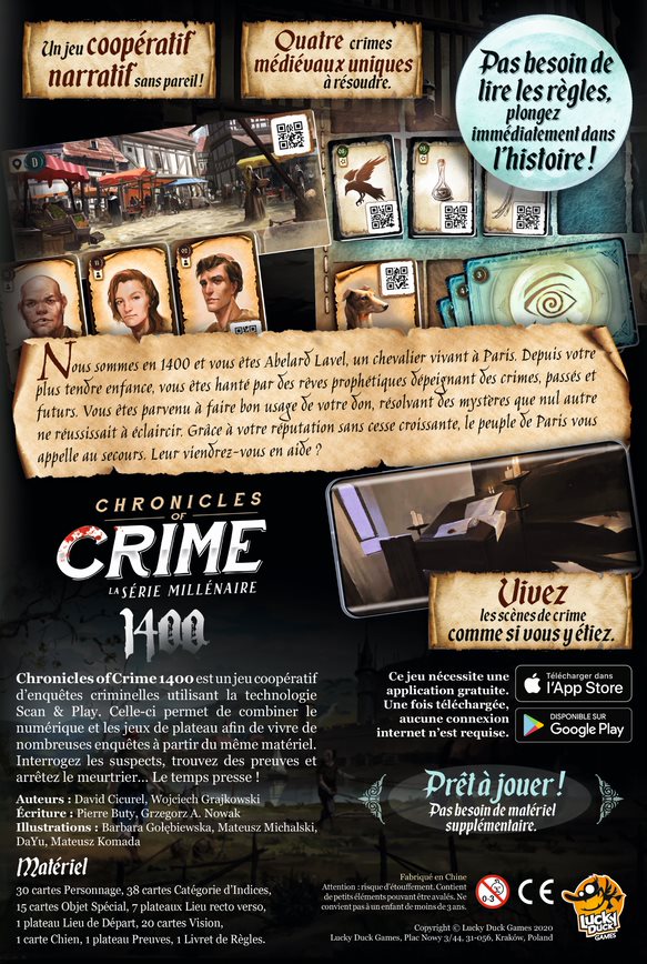 Présentation du jeu Chronicles of Crime : la série millénaire - 1400