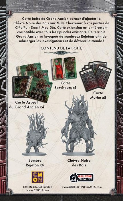 Présentation du jeu Cthulhu Death may Die - La chèvre noire des bois (VF)