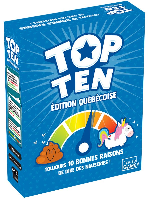 Boîte du jeu Top Ten - Édition Québécoise