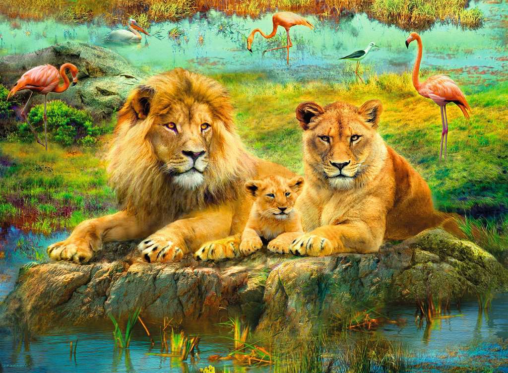 Lions dans la savane (500 pièces) – Ravensburger