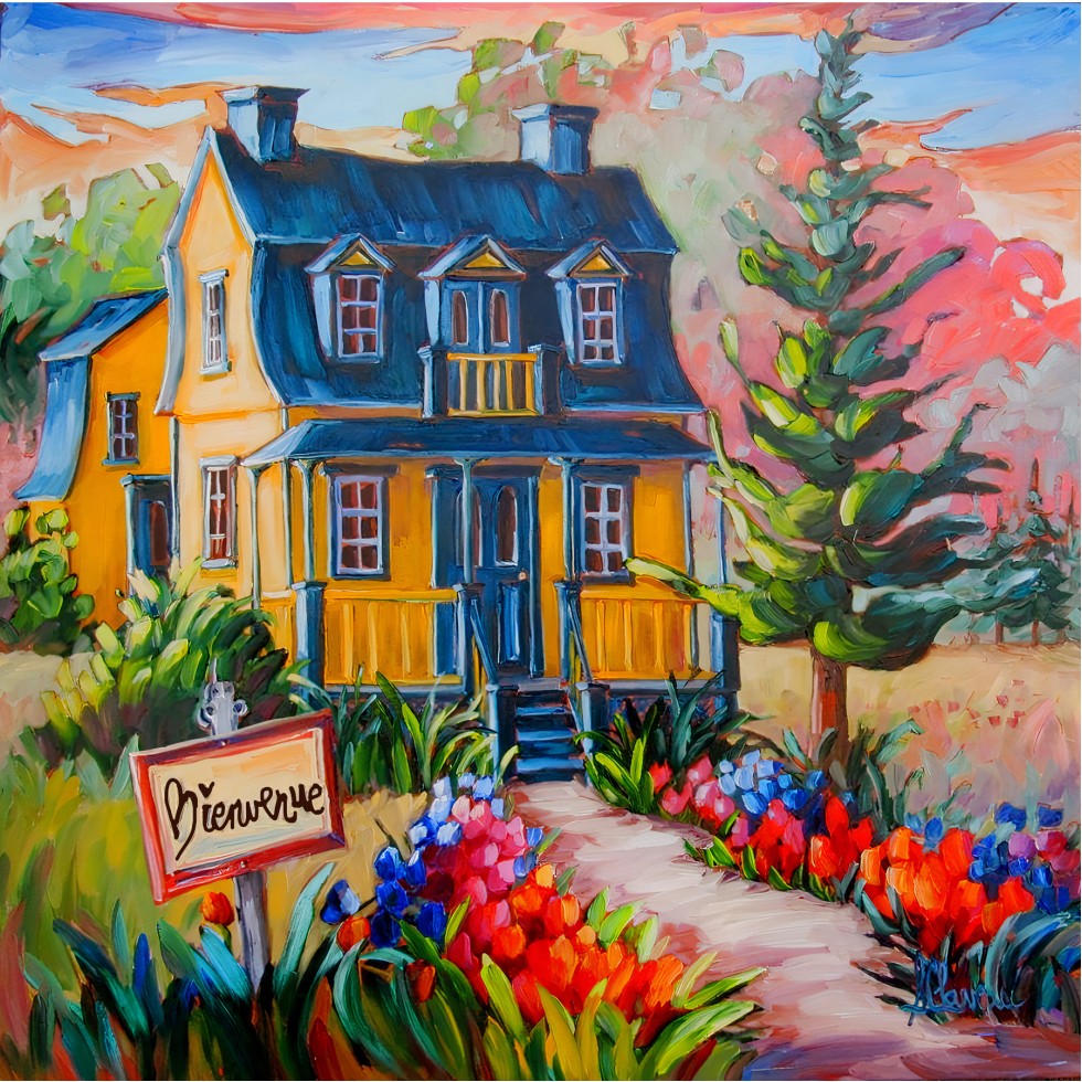 Broderie de Diamants – Bienvenue à Deschambault (50 x 50)