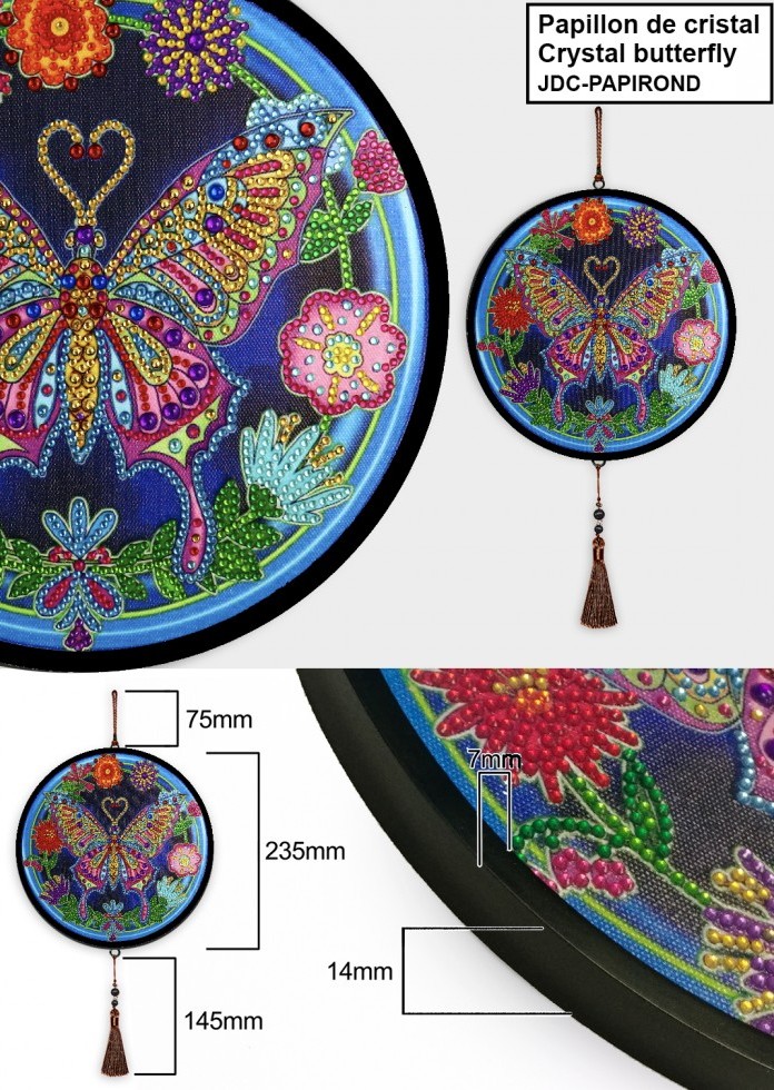 Kit de broderie crewel vintage 1979 couture au coucher du soleil