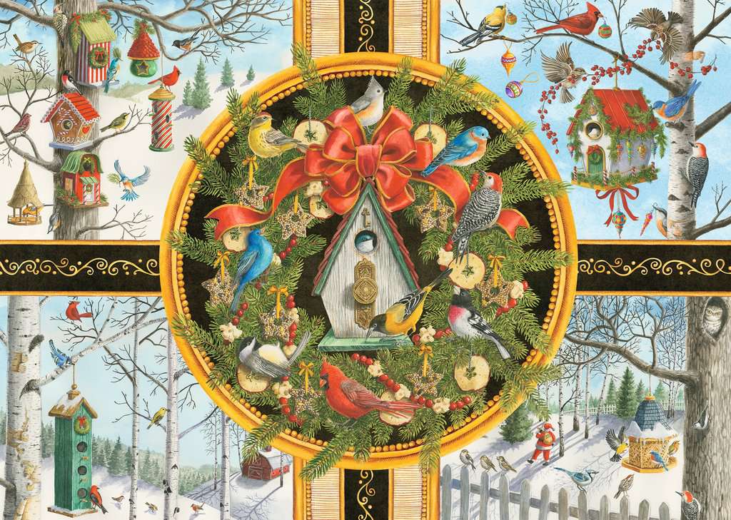 Boîte du casse-tête Les oiseaux de Noël (500 pièces Large) - Ravensburger