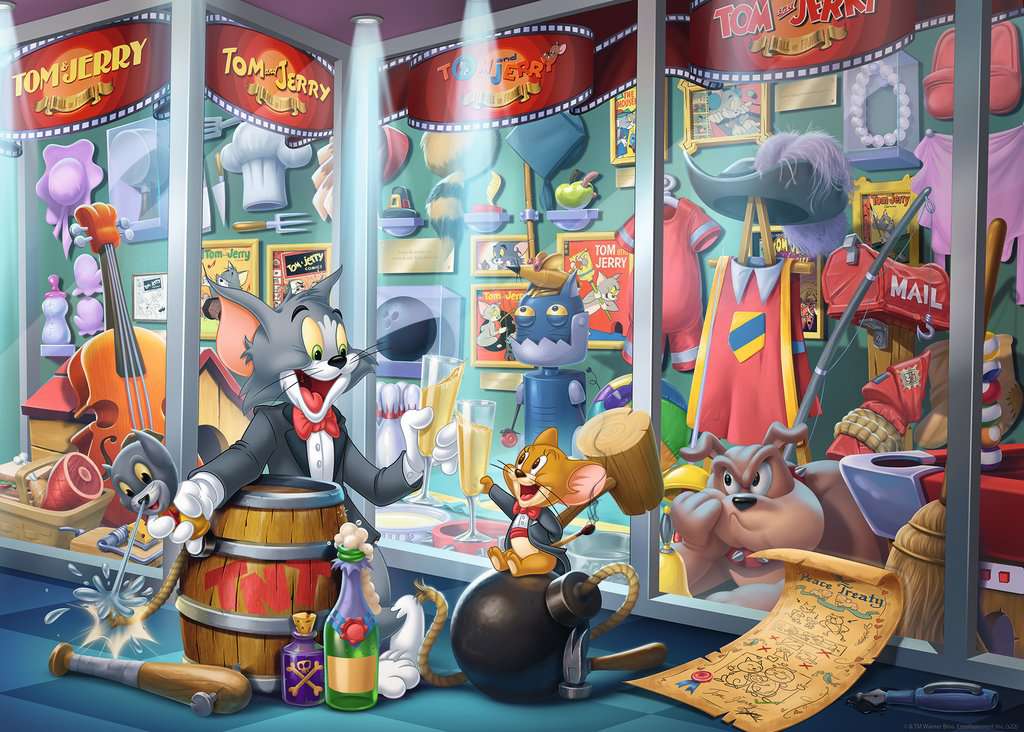 Boîte du casse-tête Tom & Jerry - Temple Renommée (1000 pièces) - Ravensburger