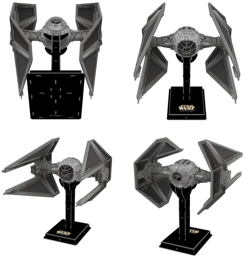 Boîte du casse-tête Star Wars TIE/IN Interceptor Fighter (129 pièces) 3D - 4D Brands