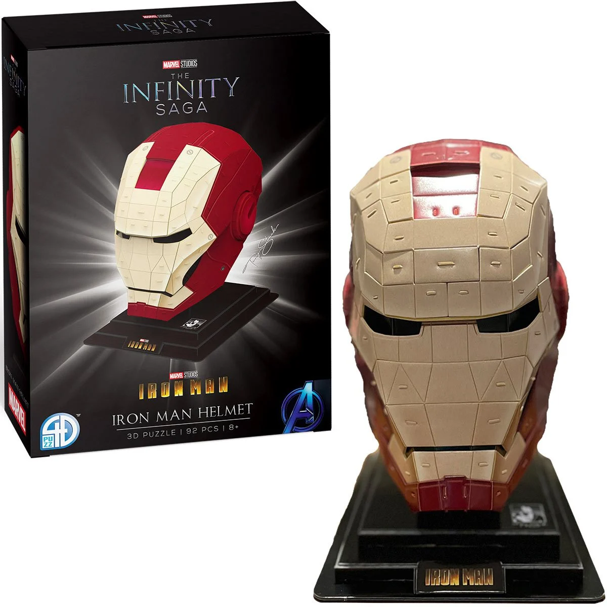 Boîte du casse-tête Marvel - Iron Man Helmet (92 pièces) 3D - 4D Brands