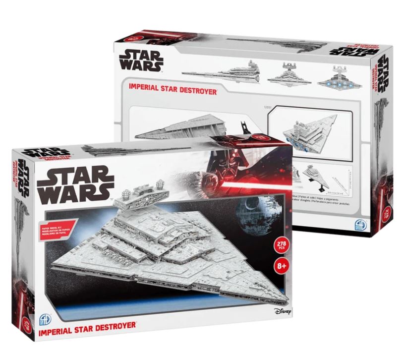 Présentation du casse-tête Star Wars Imperial Star Destroyer (278 pièces) 3D - 4D Brands