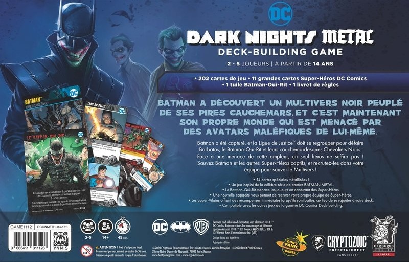 Présentation du jeu DC Comics Deck Building Game - Dark Nights Metal (VF)