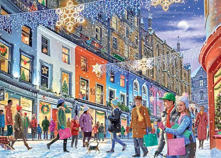 Boîte du casse-tête Christmas in Edinburgh (1000 pièces) - Falcon