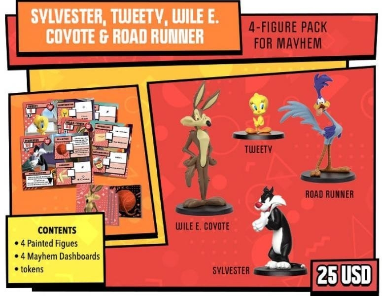 Boîte du jeu Looney Tunes Mayhem - Ensemble 4 Figurines (VF)