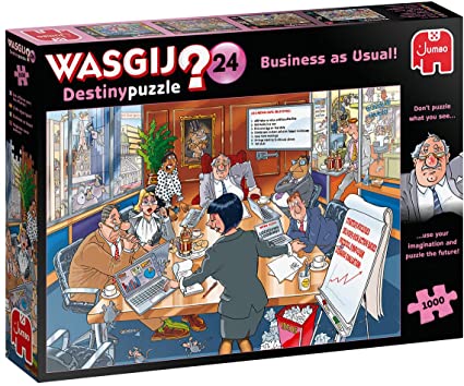 Présentation du casse-tête Wasgij Destiny 24 - Les Affaires sont les Affaires (1000 pièces) - Jumbo