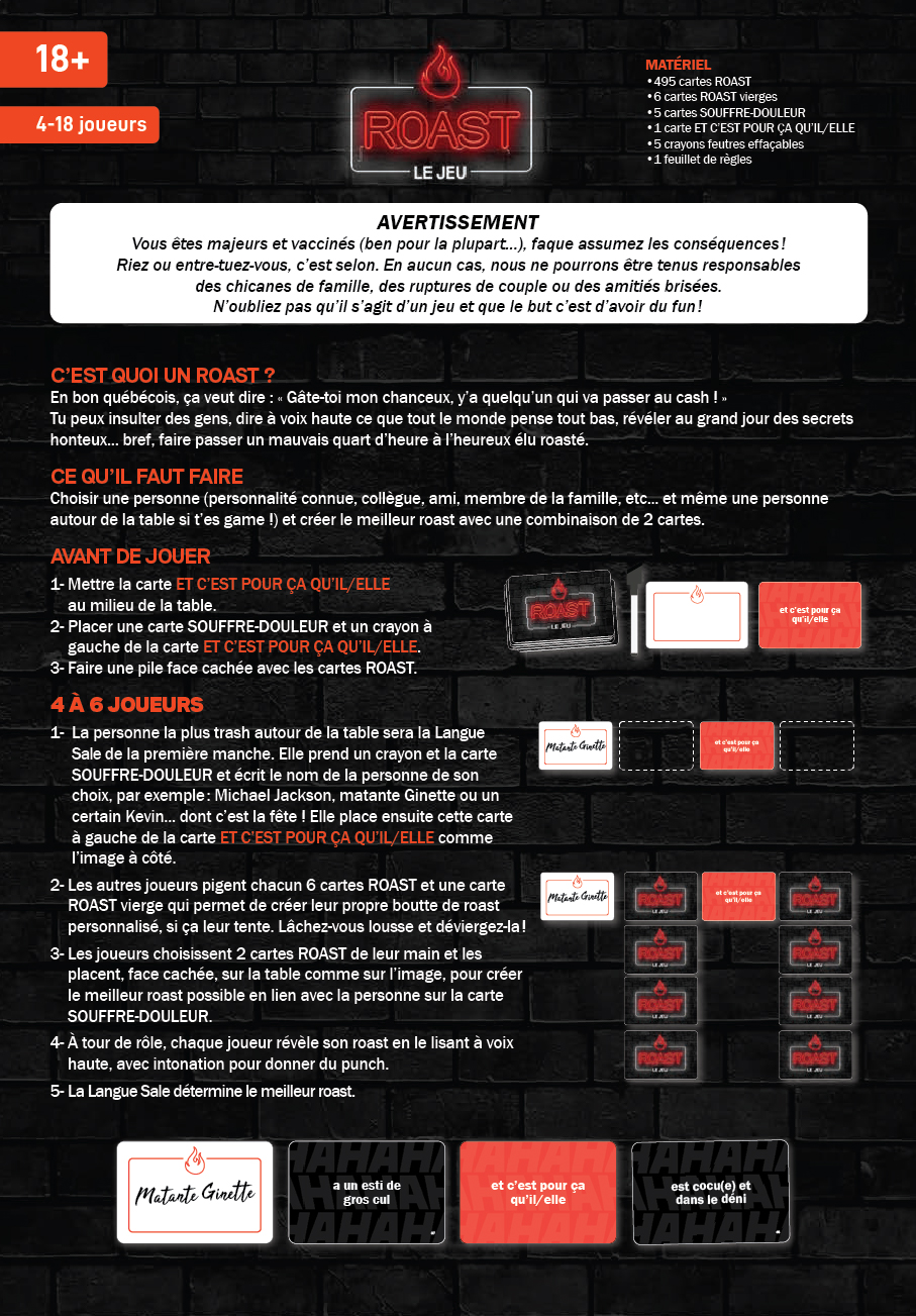 Présentation du jeu Roast - Le Jeu