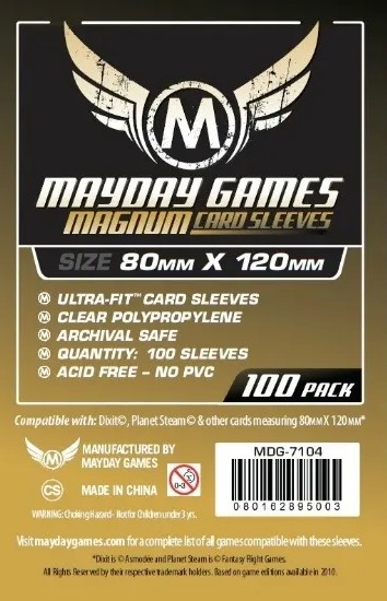 Boîte accessoire Sleeves - Protecteurs de cartes "Magnum gold" 80 x 120 mm Paquet de 100
