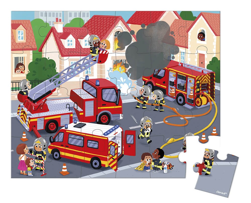 Boîte du casse-tête Pompiers (24 pièces) - Janod