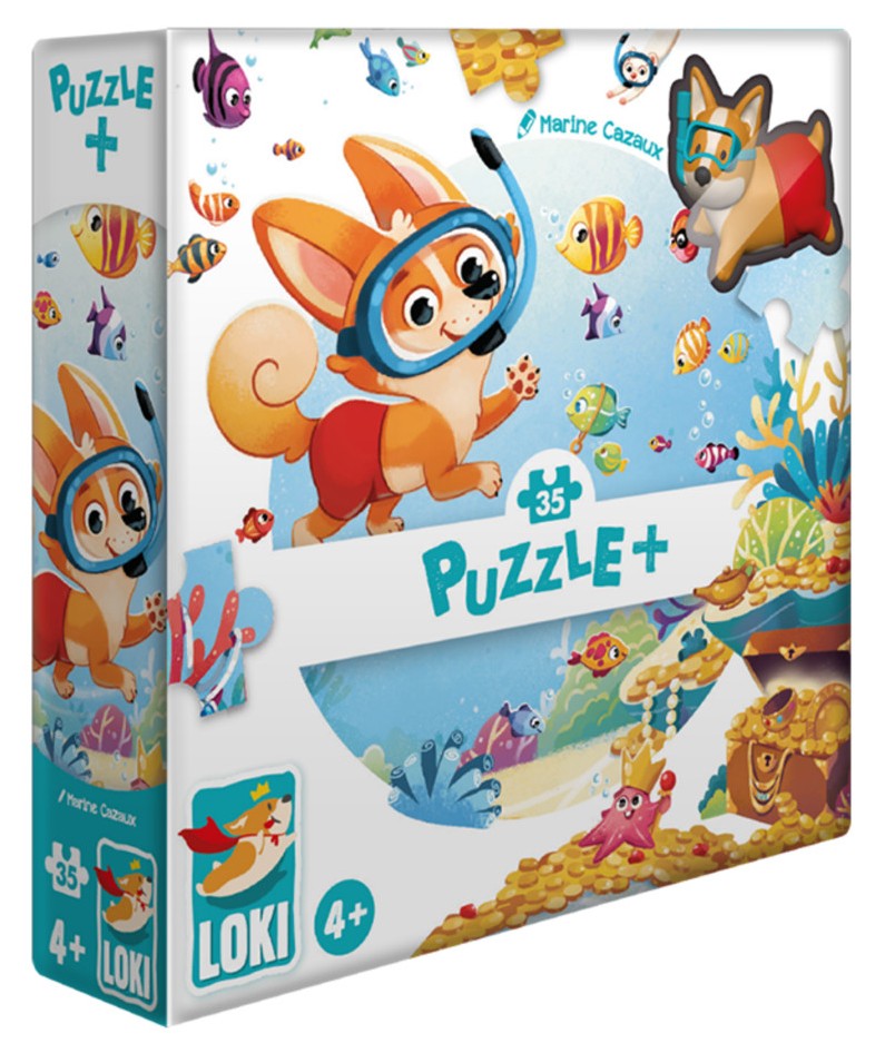 Boîte du casse-tête Puzzle +: Loki fait de la plongée (35 pièces)