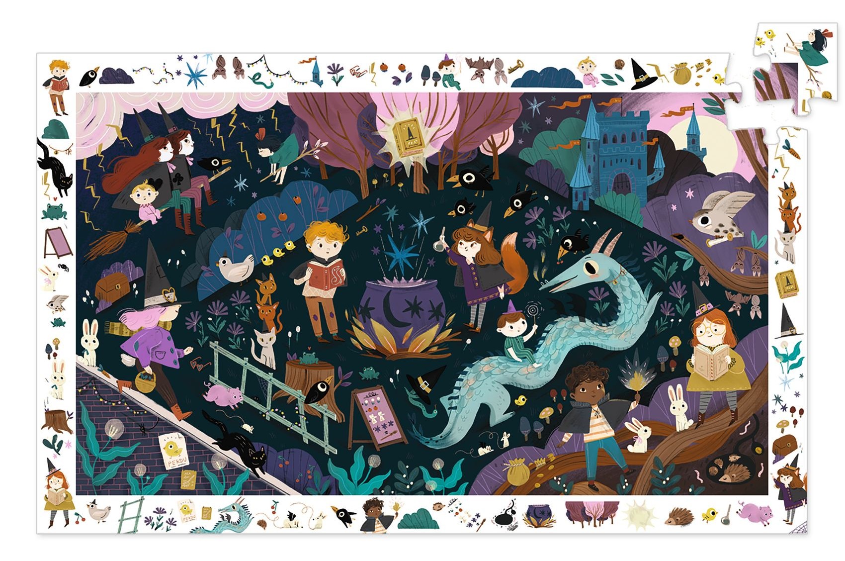 Boîte du casse-tête Observation - Apprentis Sorciers (54 pièces) - Djeco