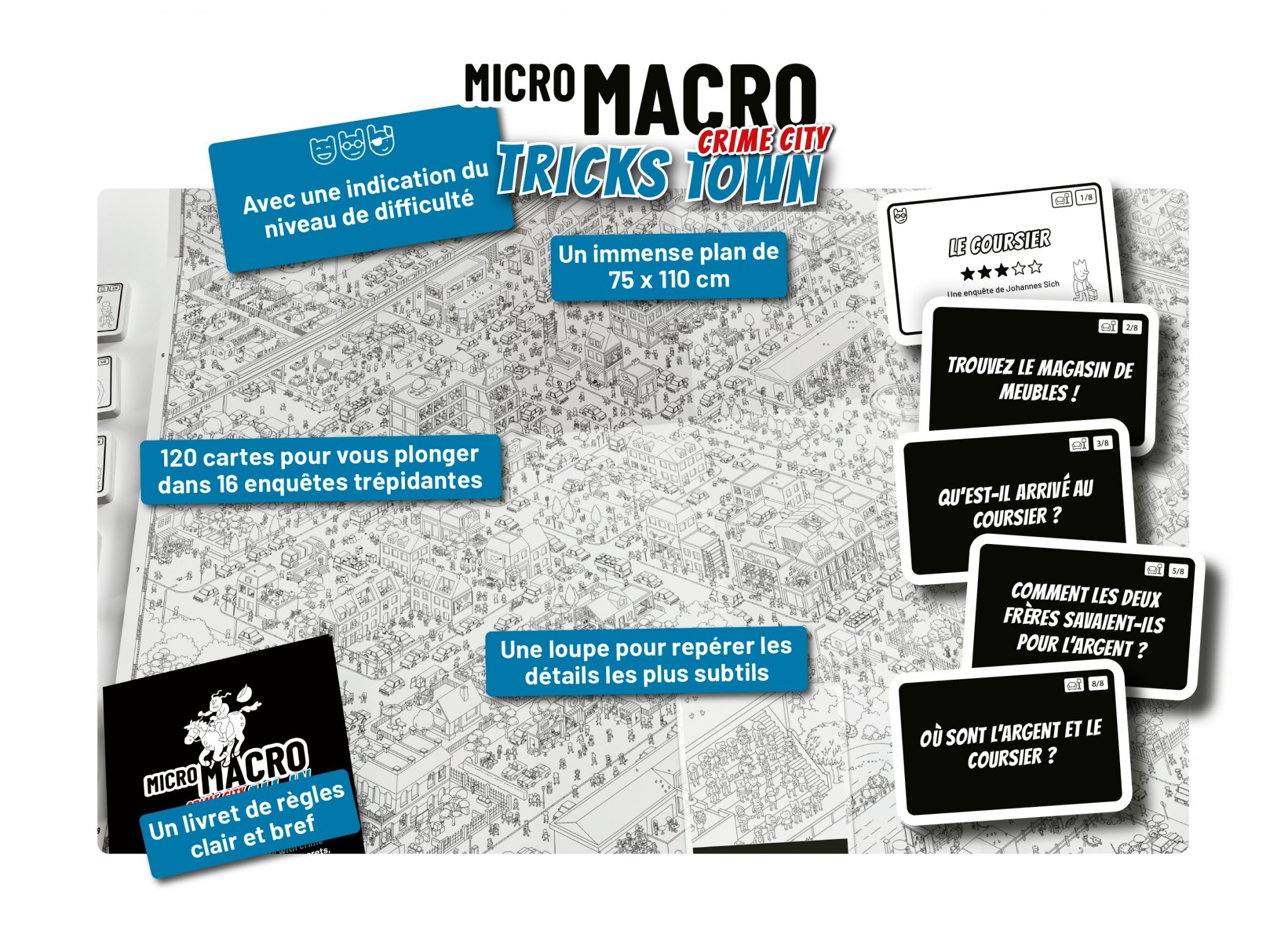 Présentation du jeu MicroMacro: Crime City - Tricks Town (VF)