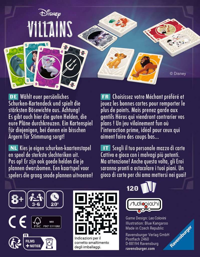Présentation du jeu Villains - Le Jeu de Cartes (ML)