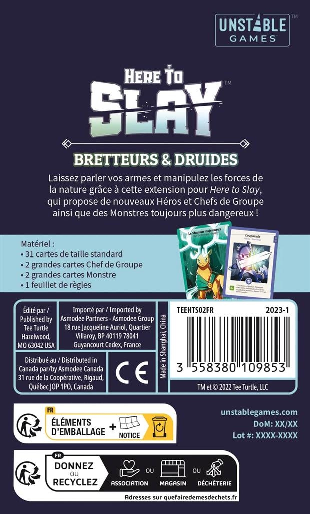 Présentation du jeu Here to Slay: Bretteurs & Druides (ext)