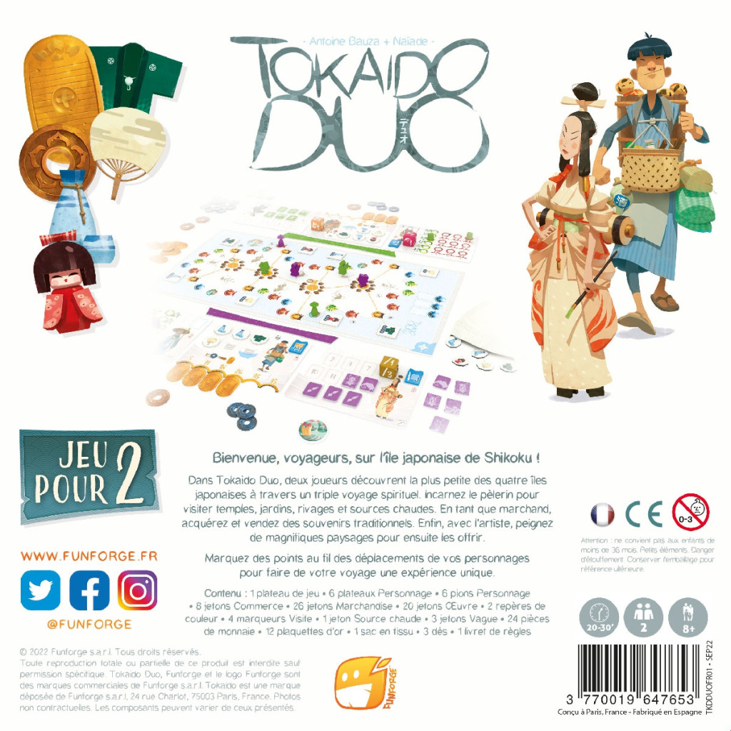 Présentation du jeu Tokaido - Duo