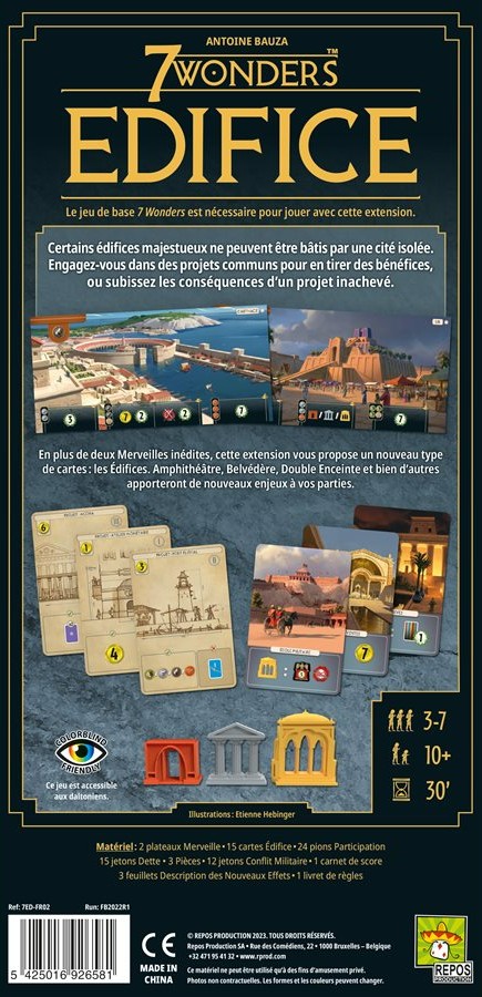 Présentation du jeu 7 Wonders - Edifice (ext) (VF)