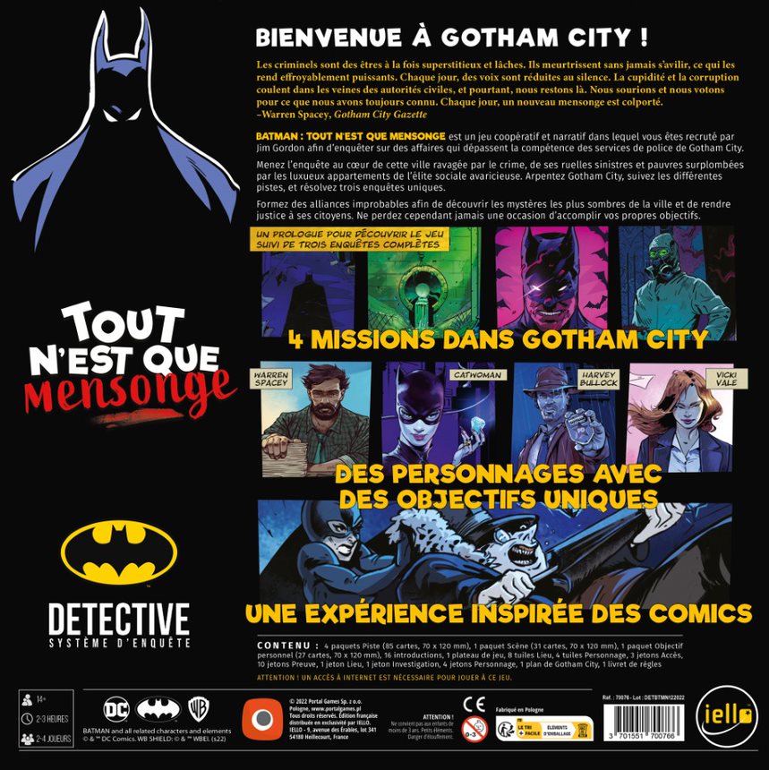 Présentation du jeu Detective - Batman: Tout n'est que Mensonge
