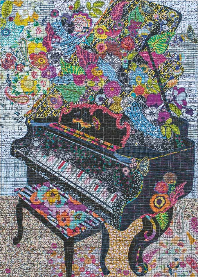 Boîte du casse-tête Quilt Art - Sewn Piano (1000 pièces) - Heye