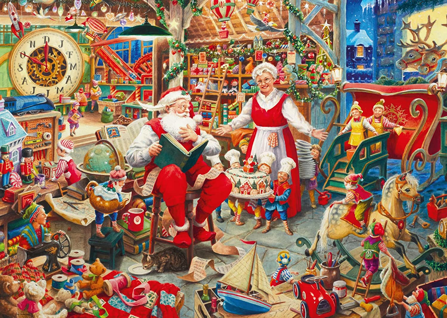 Boîte du casse-tête L'Atelier du Père Noël (1000 pièces) - Ravensburger