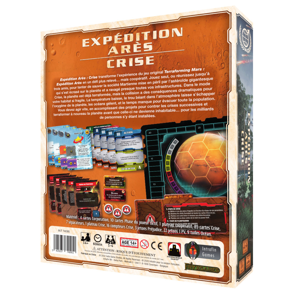 Présentation du jeu Terraforming Mars - Expédition Arès - Crise (ext)
