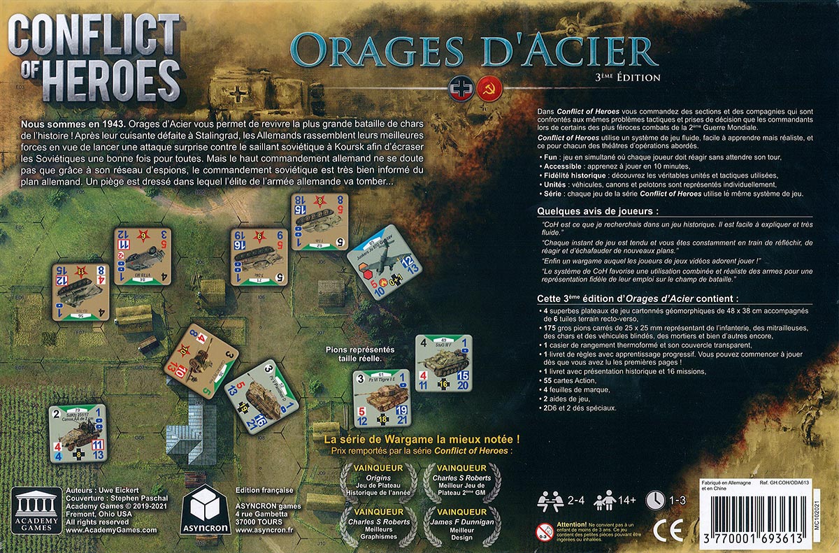 Présentation du jeu Conflict of Heroes: Orages d'Acier