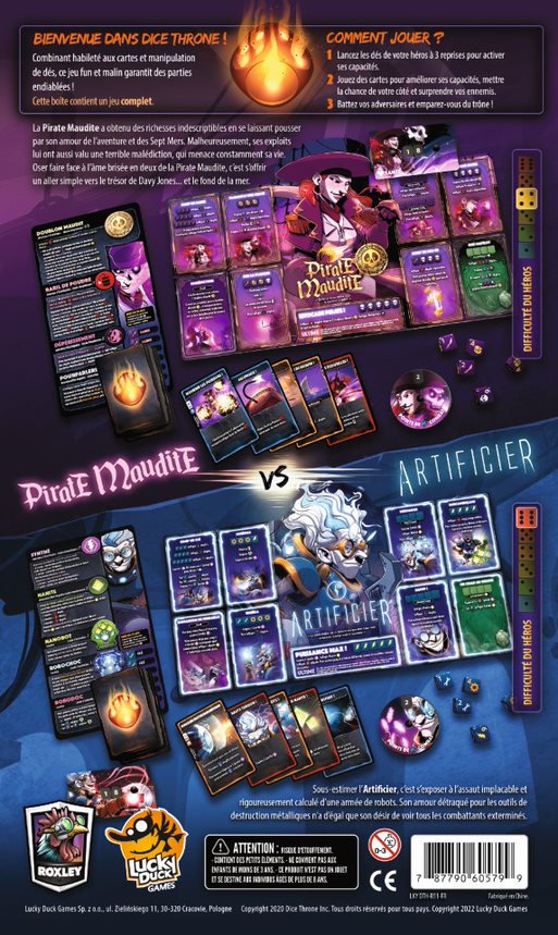 Présentation du jeu Dice Throne Saison 2 - Artificier vs Pirate Maudit