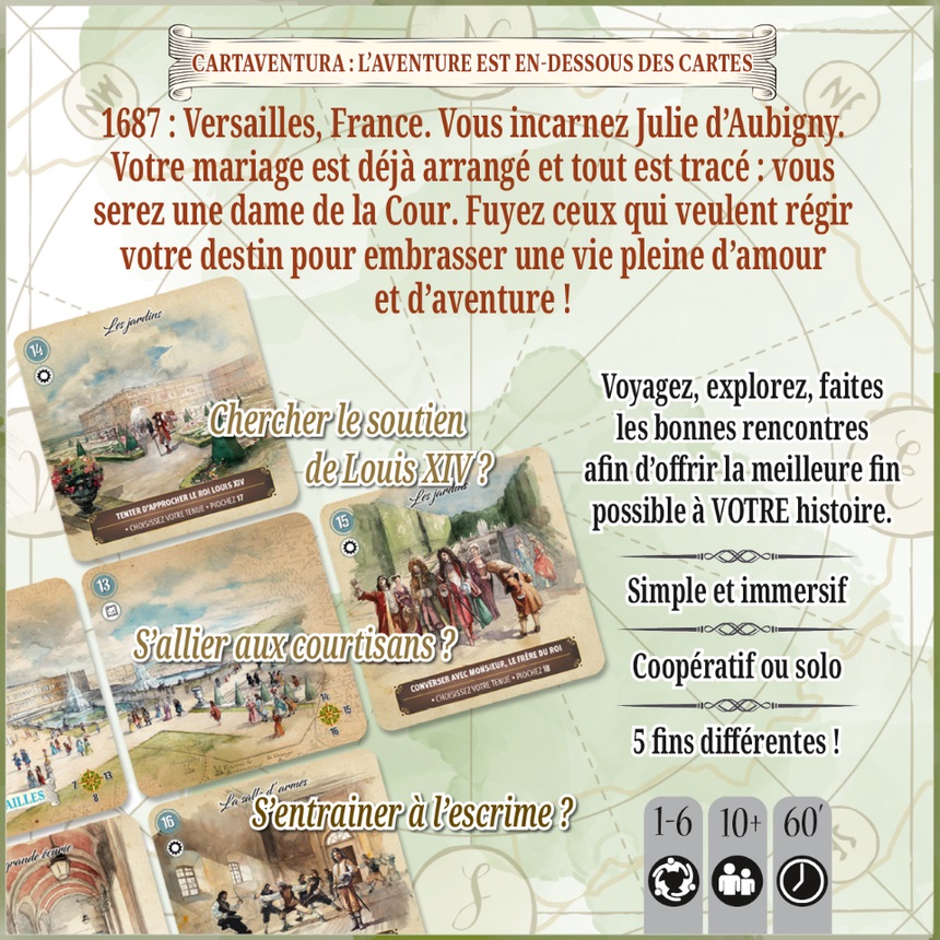 Présentation du jeu Cartaventura - Versailles