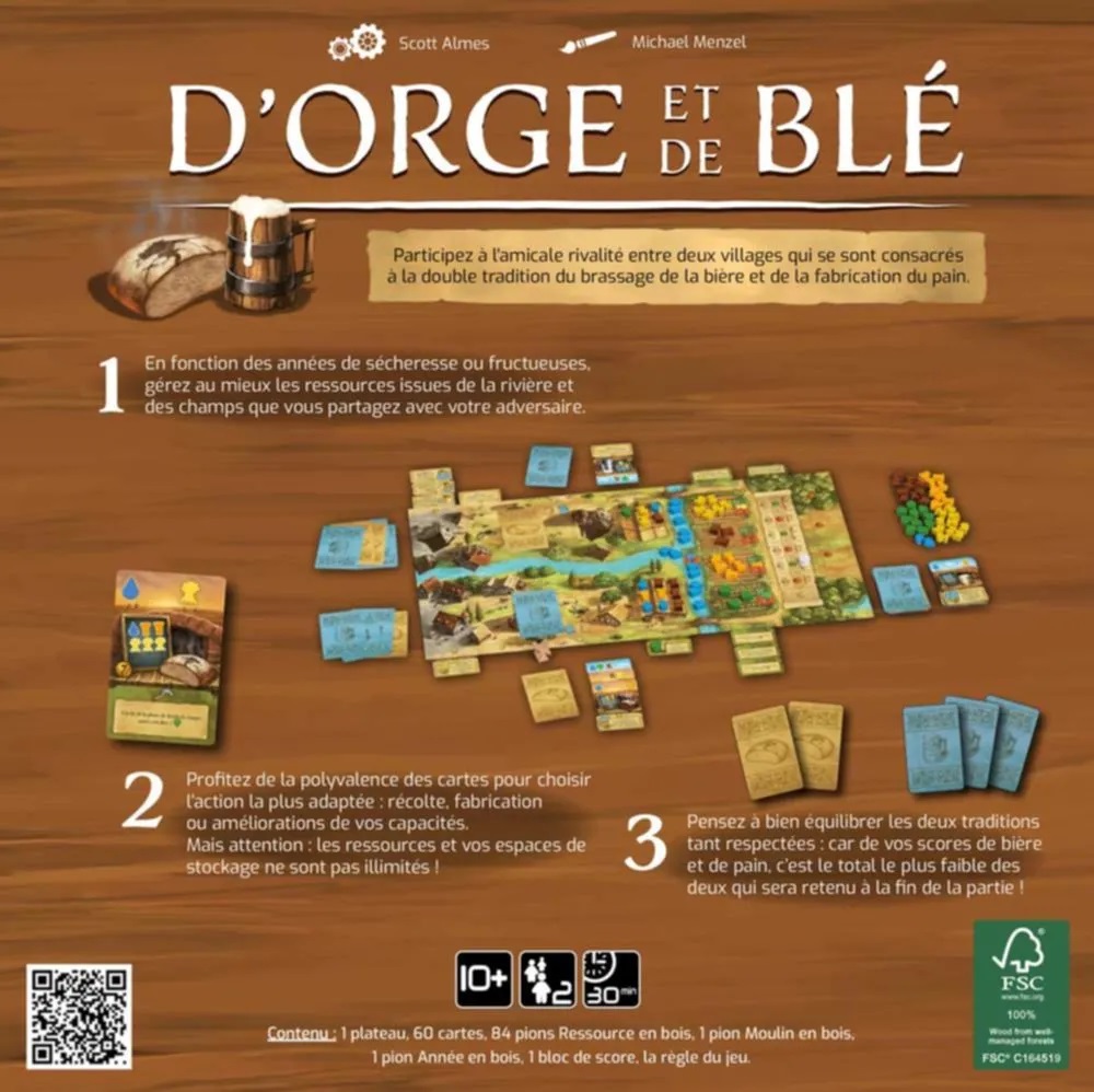 Présentation du jeu D'Orge et de Blé
