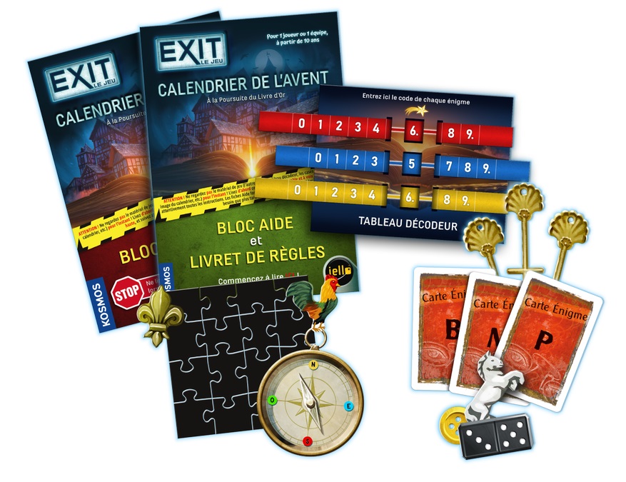 Présentation du jeu Exit : Calendrier de l'Avent 2 - À la Poursuite du Livre d'Or